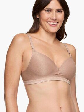 Warner's Women's Play It Cool Wire-Free Contour Bra with Lift Beige Sz 36D 7669